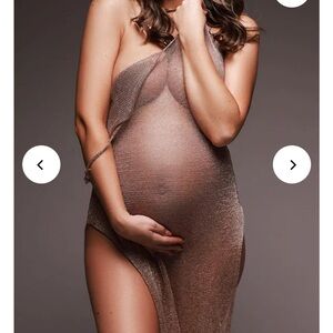 Elegant Sheer Maternity Dress